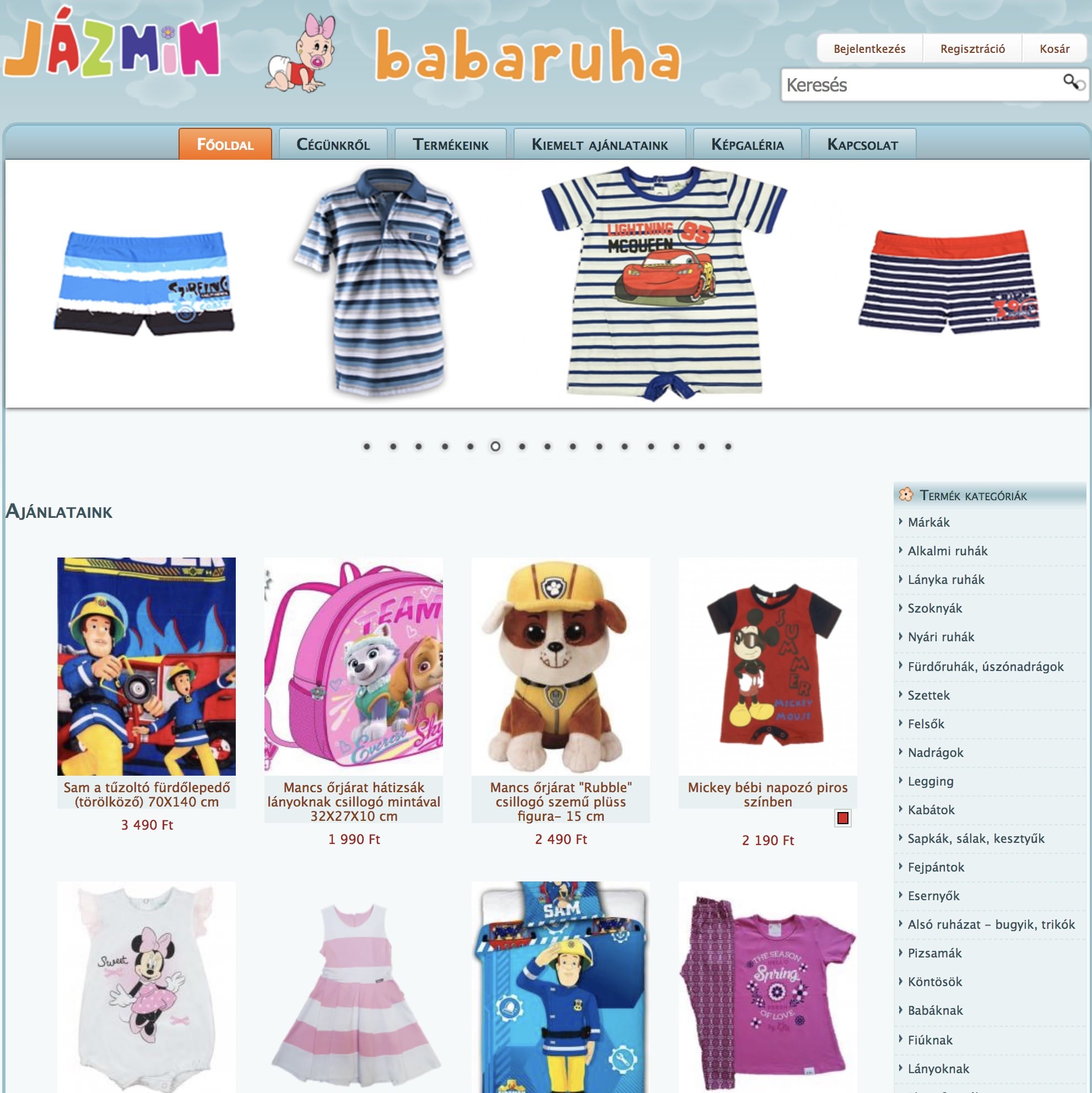 Baba- és gyermekruha webáruház – Jázmin Babaruha