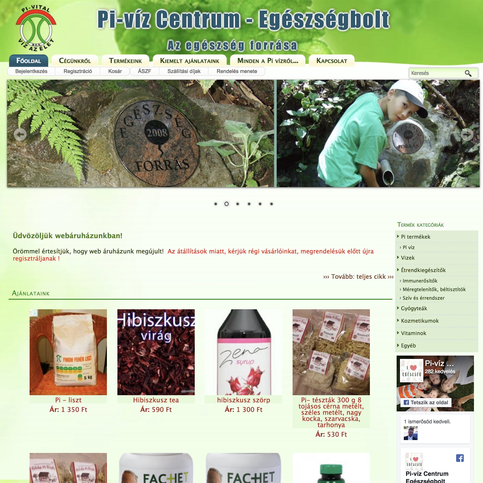 Bio termék webáruház – Pi-Vital