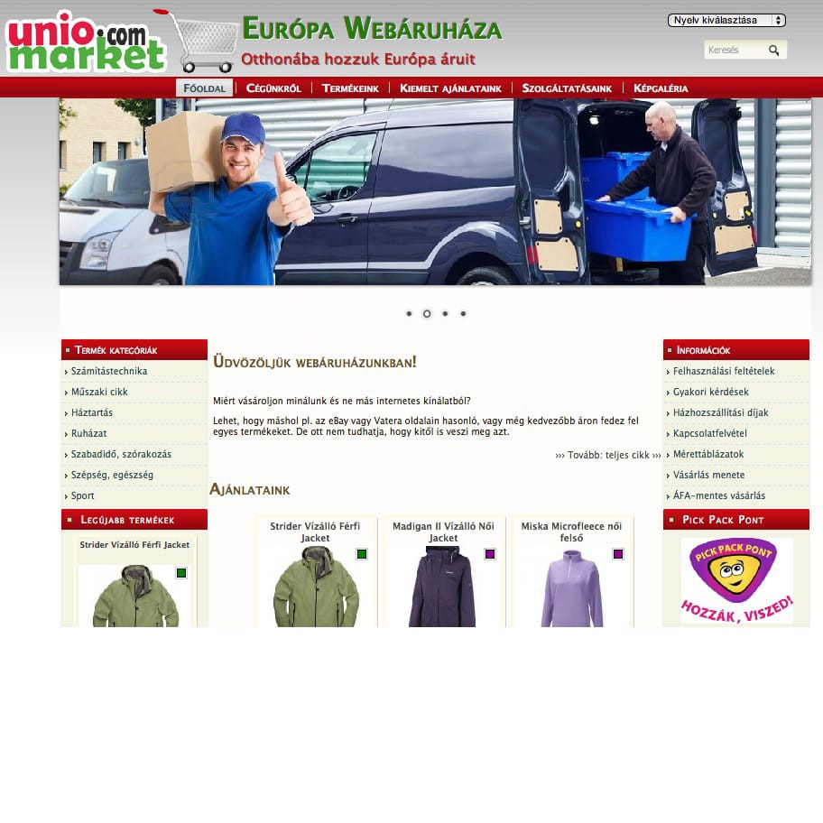 Európai termékek webáruháza – UnioMarket