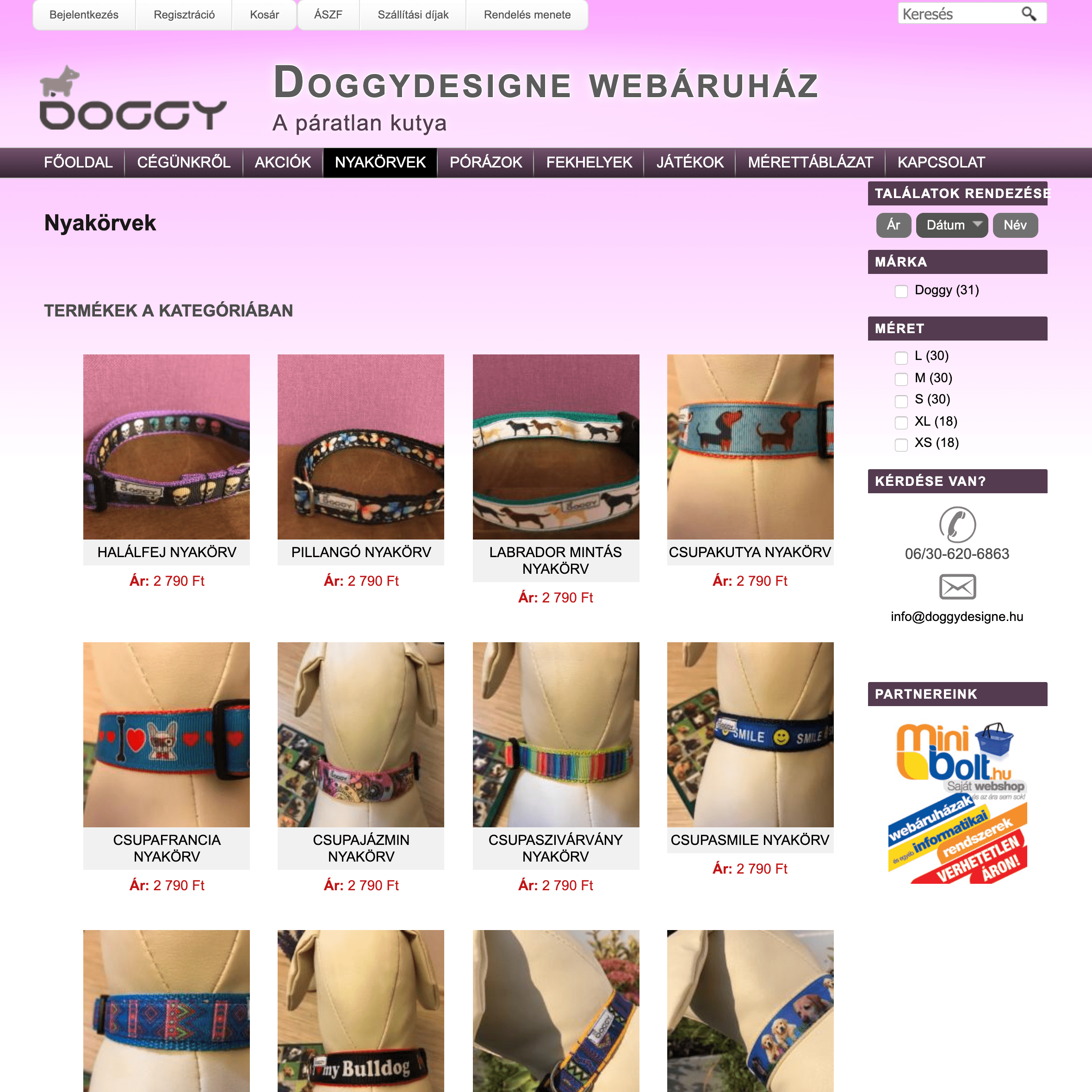 Kutyaruha webáruház – Doggy