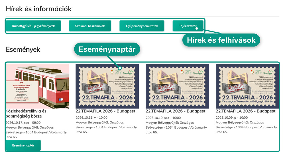 MABÉOSZ eseménynaptár és hírek