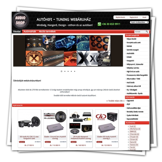 Autóhifi és tuning webáruház – Audioshop