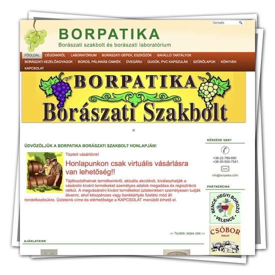 Borászati szakbolt webáruház – Borpatika