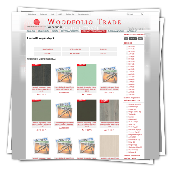 Bútorlap és munkalap webáruház – Woodfolio