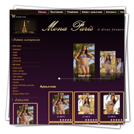 Divat és ruha webáruház – Mona Paris