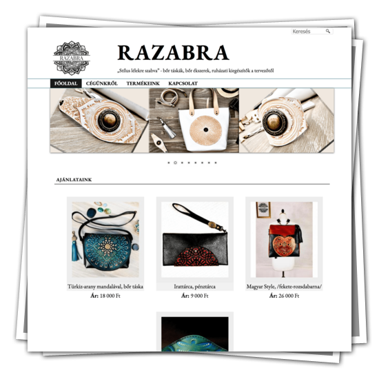 Egyedi bőr táskák és kiegészítők webáruház – Razabra