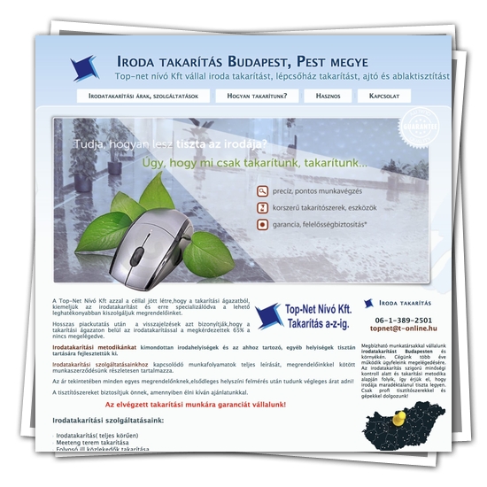 Irodatakarítás weboldal – Evix Kft.
