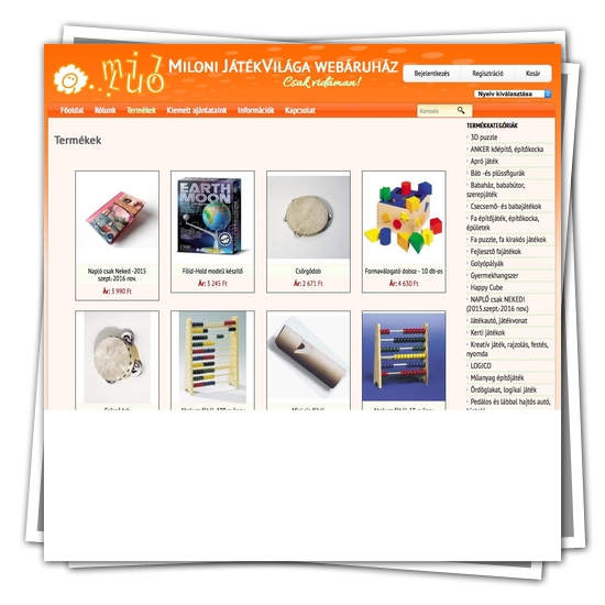 Játék webáruház – Miloni Játékvilága