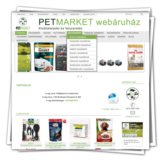 Kisállat eledel webáruház – Petmarket