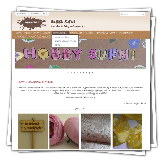 Kreatív, hobby és dekorációs termékek webáruház