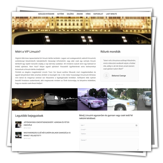 Limuzin bérlés Budapesten – keresőoptimalizált weboldal