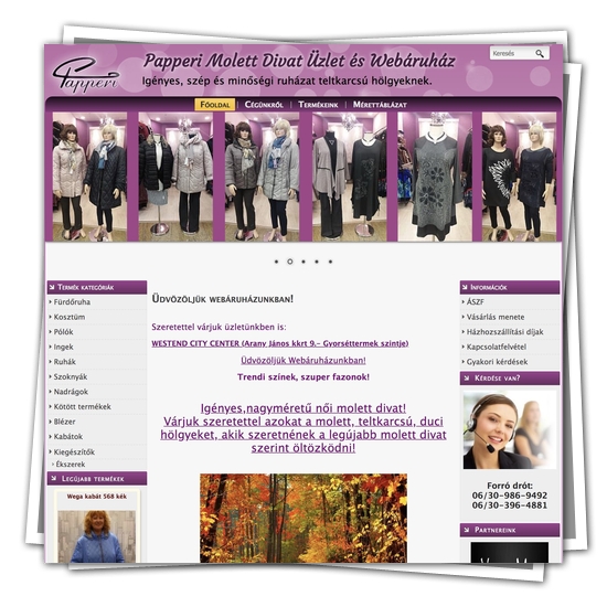 Molett divat webshop – Papperi