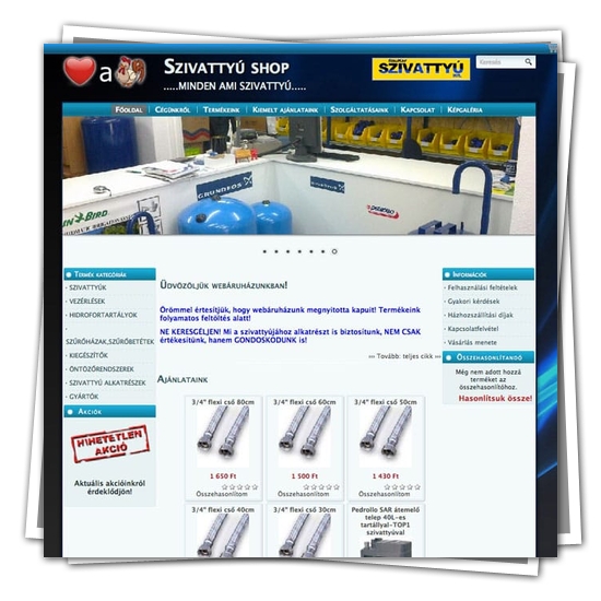 Szivattyú és öntözőrendszer webáruház – Szivattyú Shop