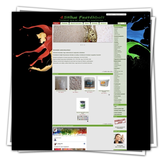 Villamossági és festék webáruház – 4 Stílus